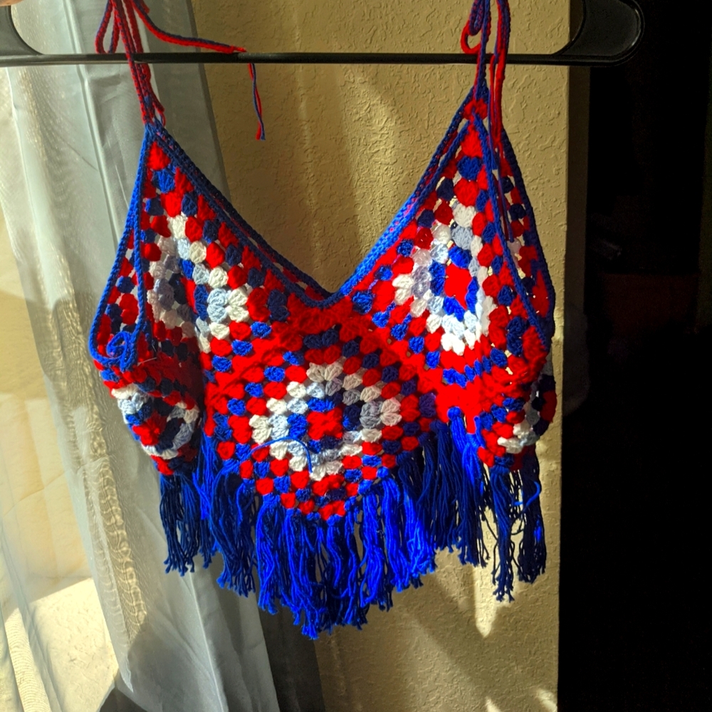 Granny Square Summer Crop Top